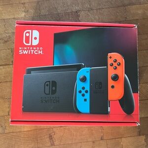 Nintendo Switch Console with Blue and Red Joy-Con